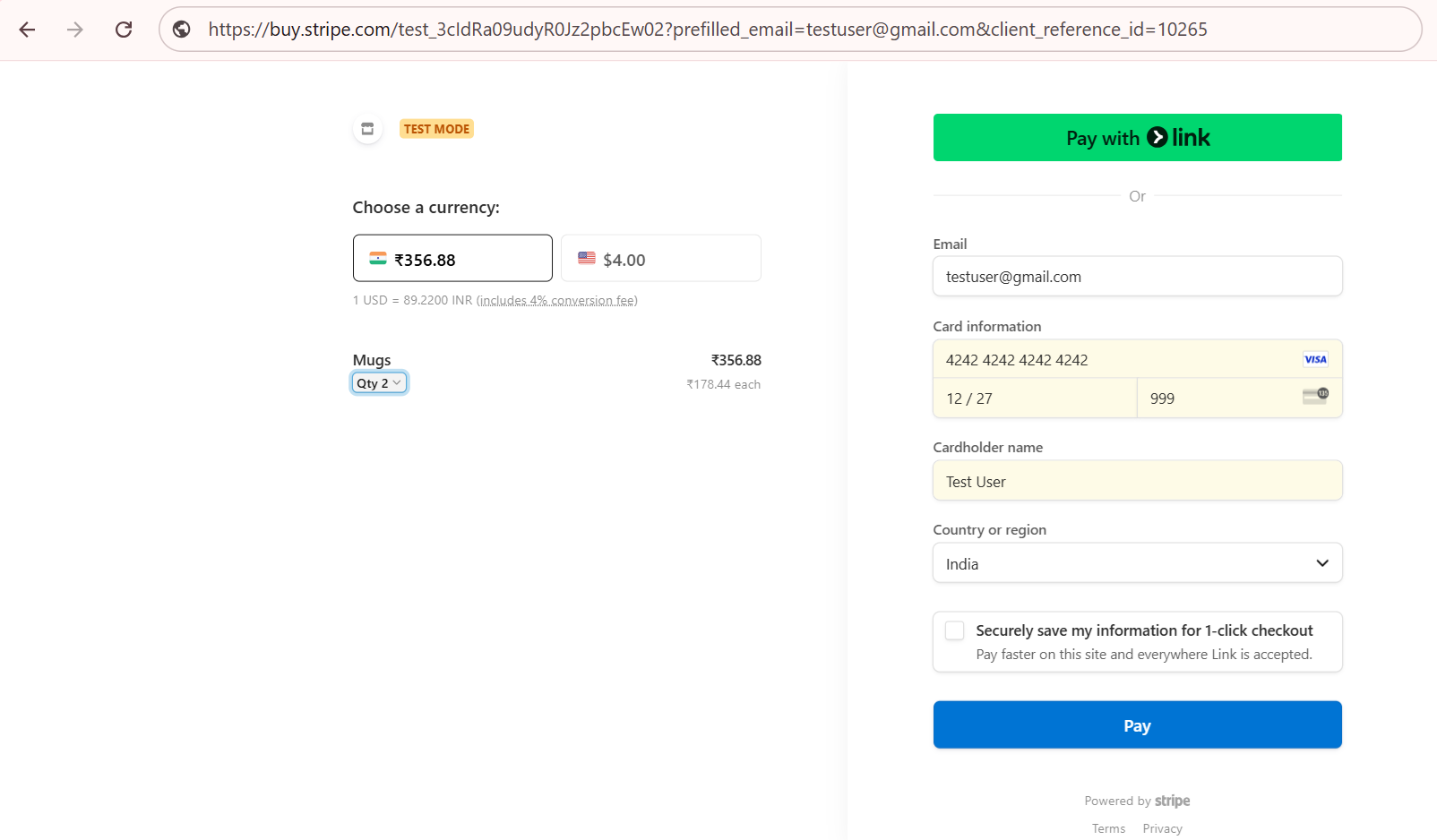Making Stripe Payments