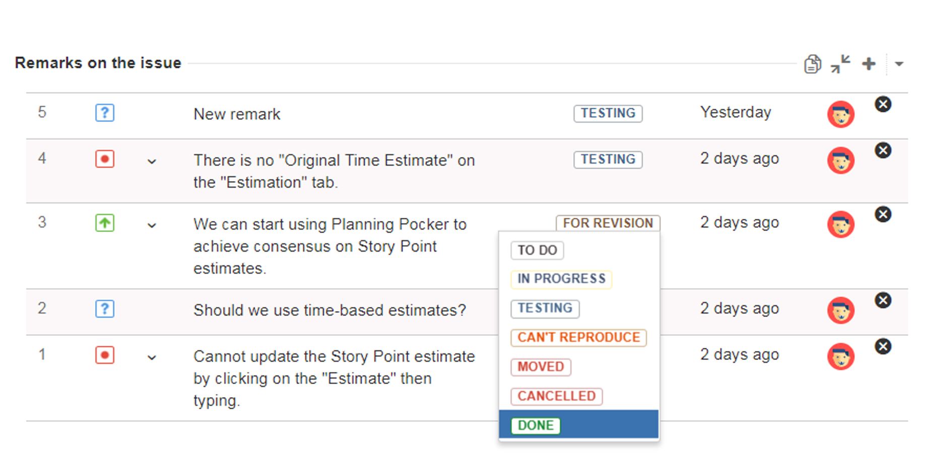 Track the process of bug fixing