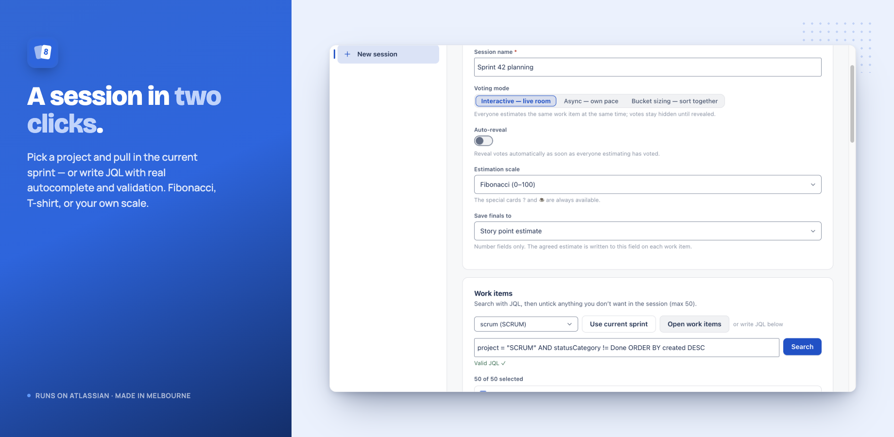 Sessions live in your site's Forge storage — nowhere else.