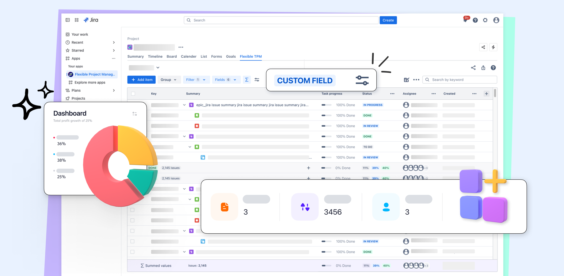 Soon, manage projects even more easily with support for custom fields and personalized dashboards. We're continuously improving the experience to help every team work smarter.