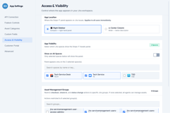 You can control the app visibility and access from the admin setup.