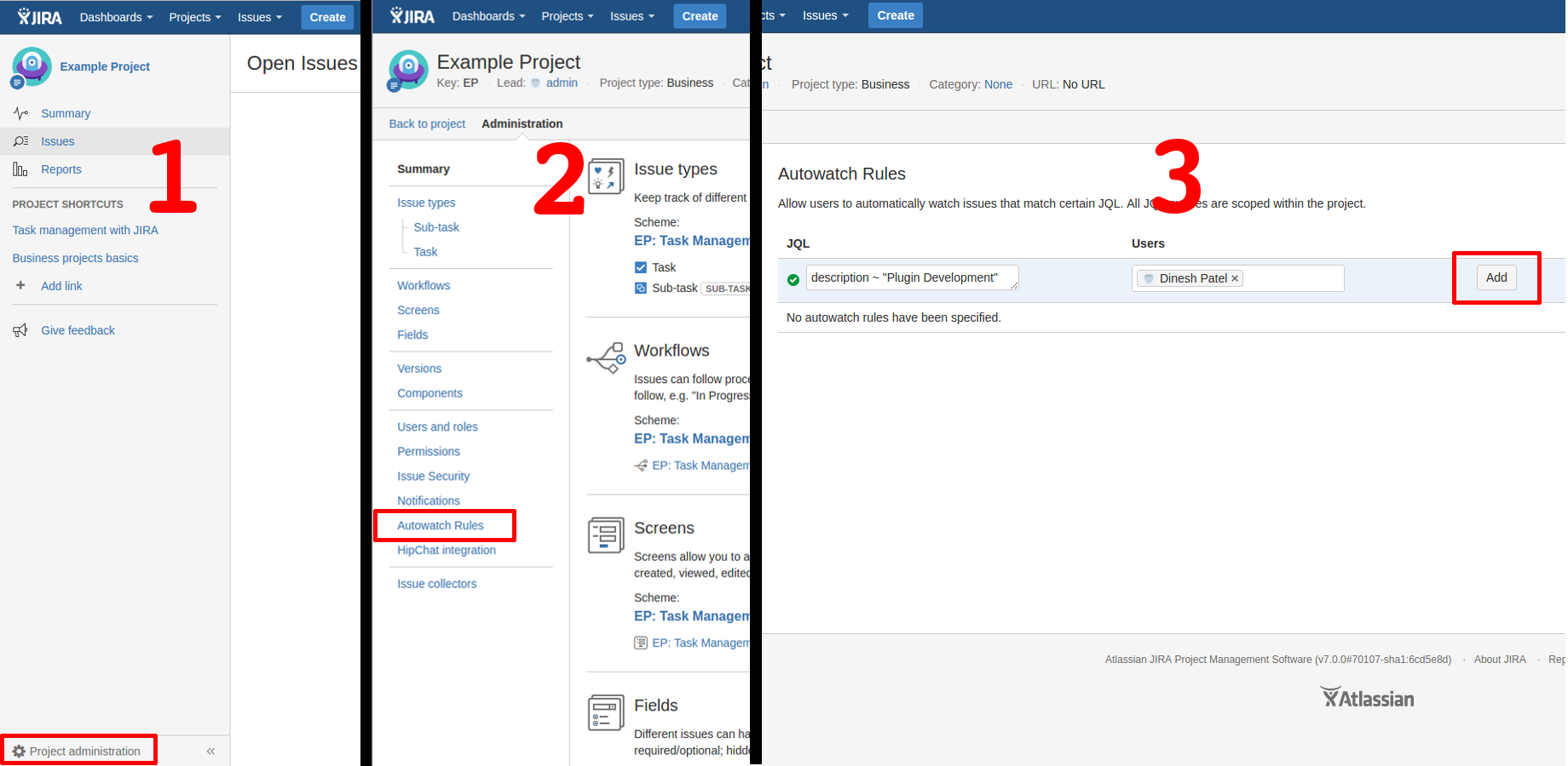 ​Autowatch rules are scoped to Jira projects. They can be created by any project administrator.