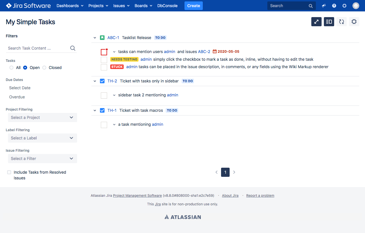 My Tasks & Project Tasks