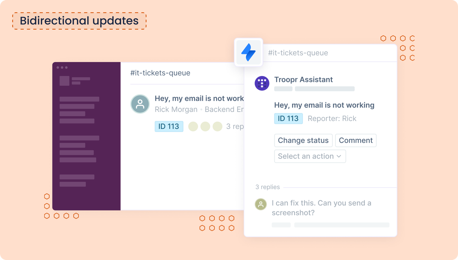 Bidirectional updates between Slack and Jira