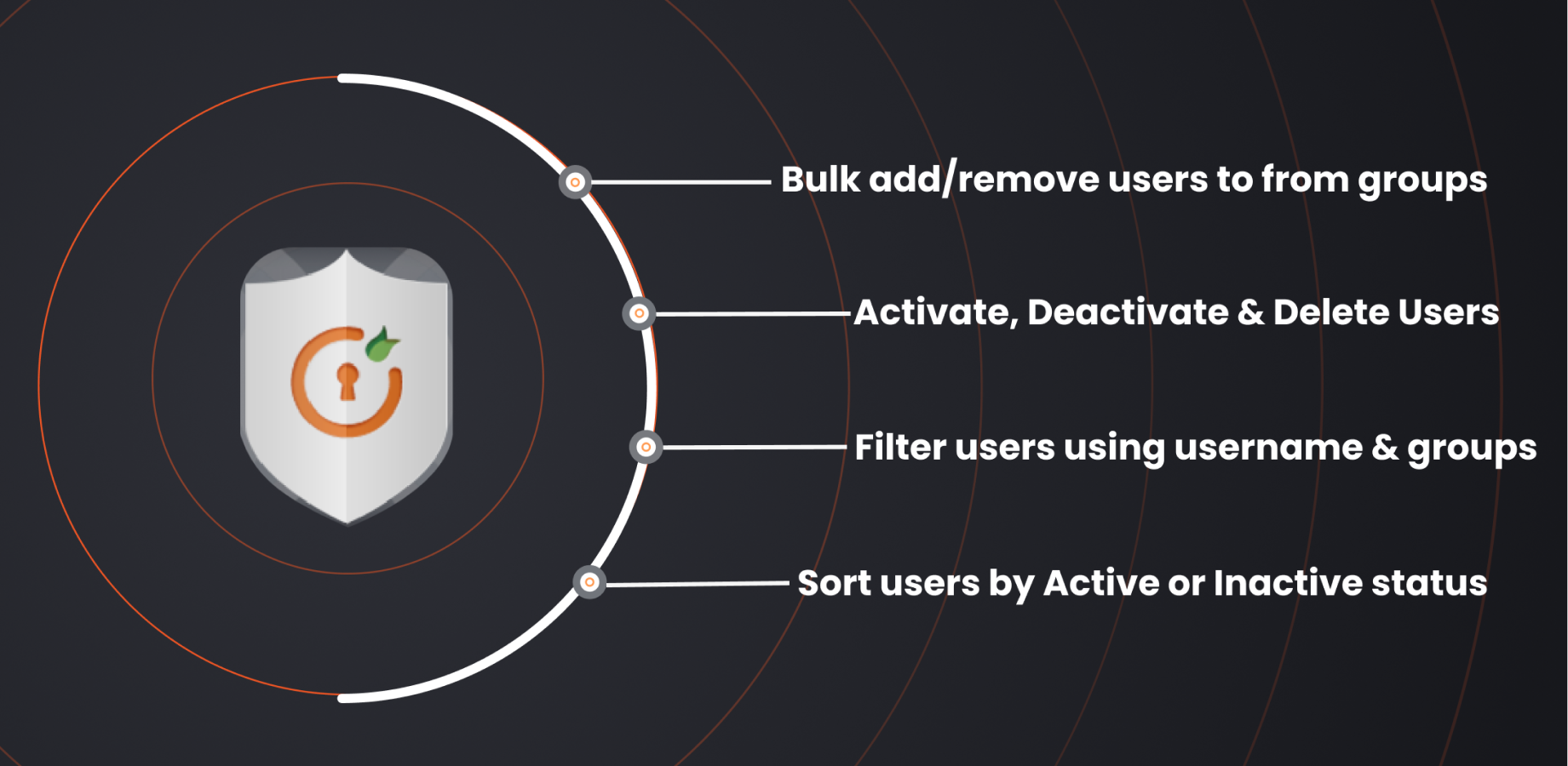 Bulk Activate Users. Filter users according to their Username, Email, or Groups. Save user licenses with bulk deactivation users or bulk delete users. Sort users by active or inactive status with different filters