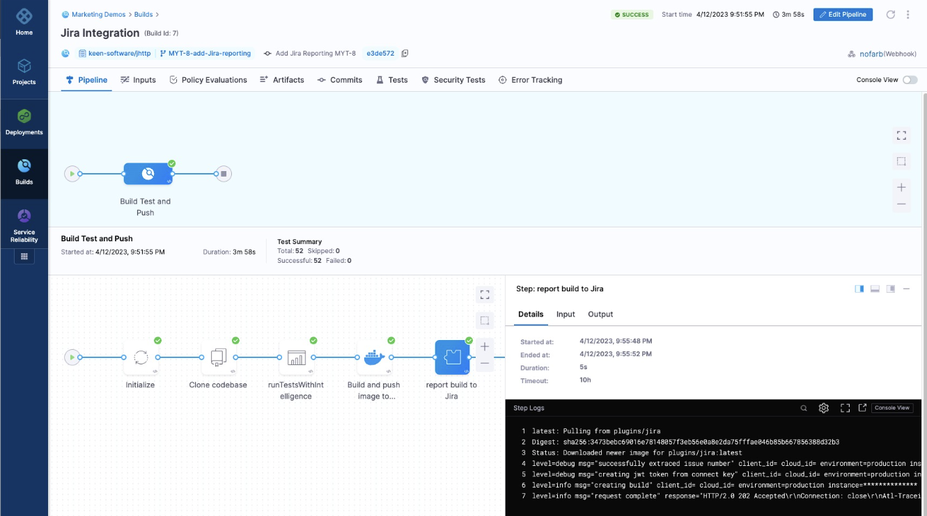 Send Build and Deployment status to Jira Using Harness CI