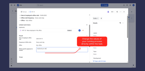 Transferring data within a process using custom fields within a task and the FlowX widget