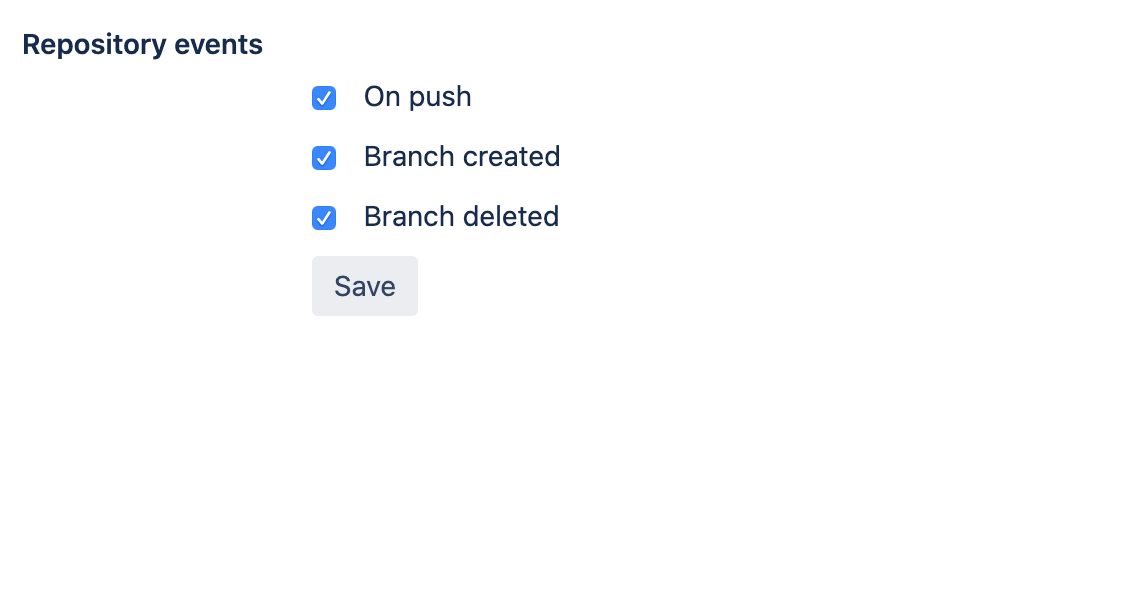Choose to trigger the jobs on Repo events