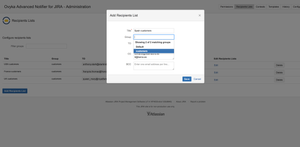 Easily create recipients lists, with TO, CC and BCC specific lists, and arrange them in recipients lists groups.
