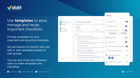 Manage your checklists with templates