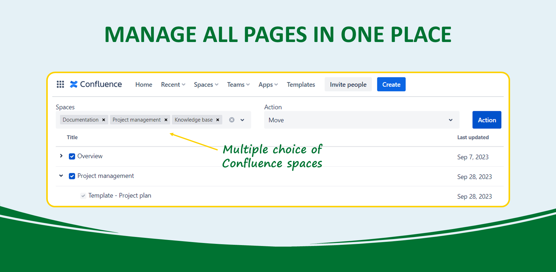 Manage all pages in one place