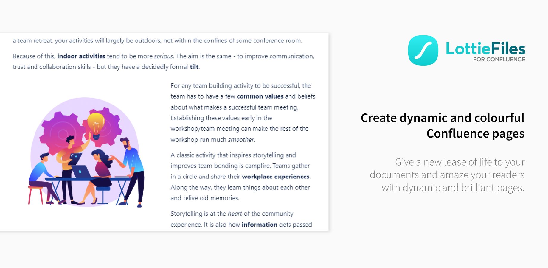 Create dynamic and colourful Confluence pages