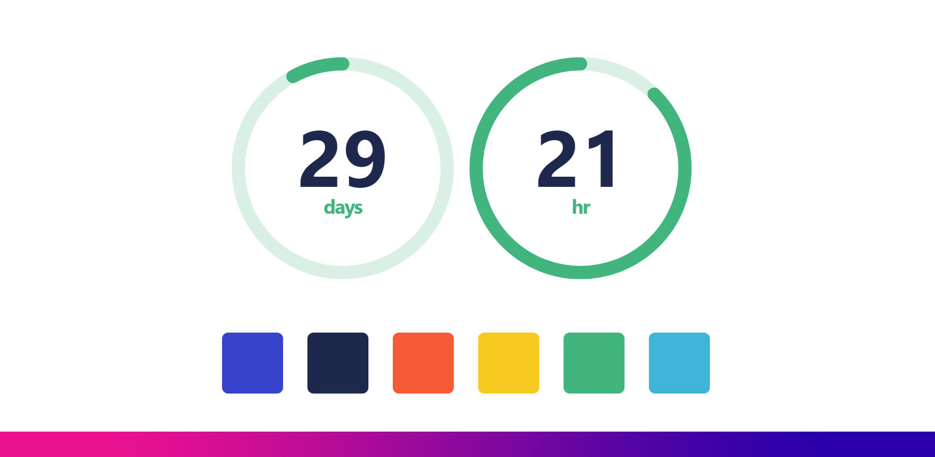 Choose from 5 animated designs in any color