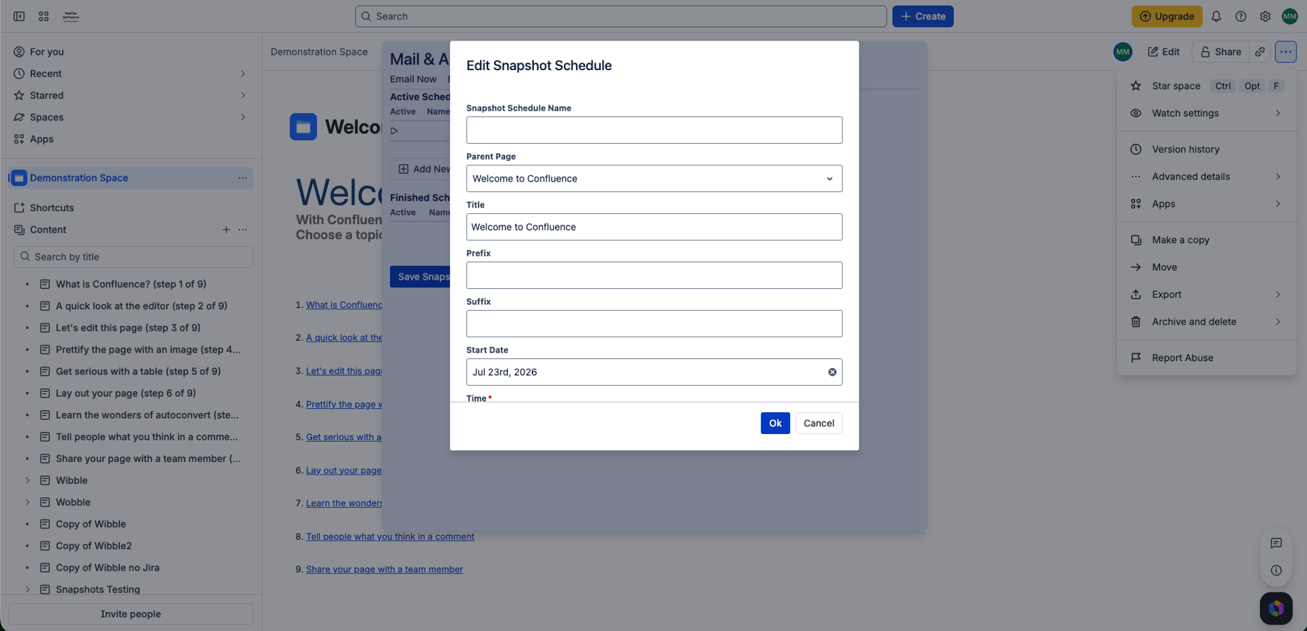 Scheduled Snapshots