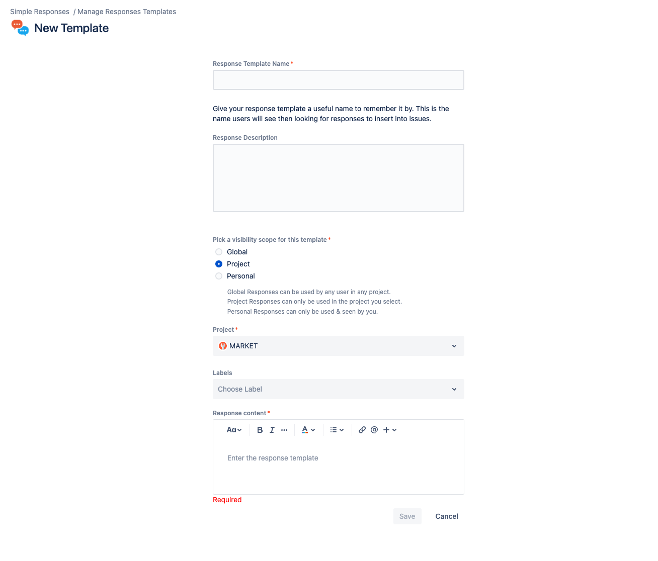 Shared and Private Templates