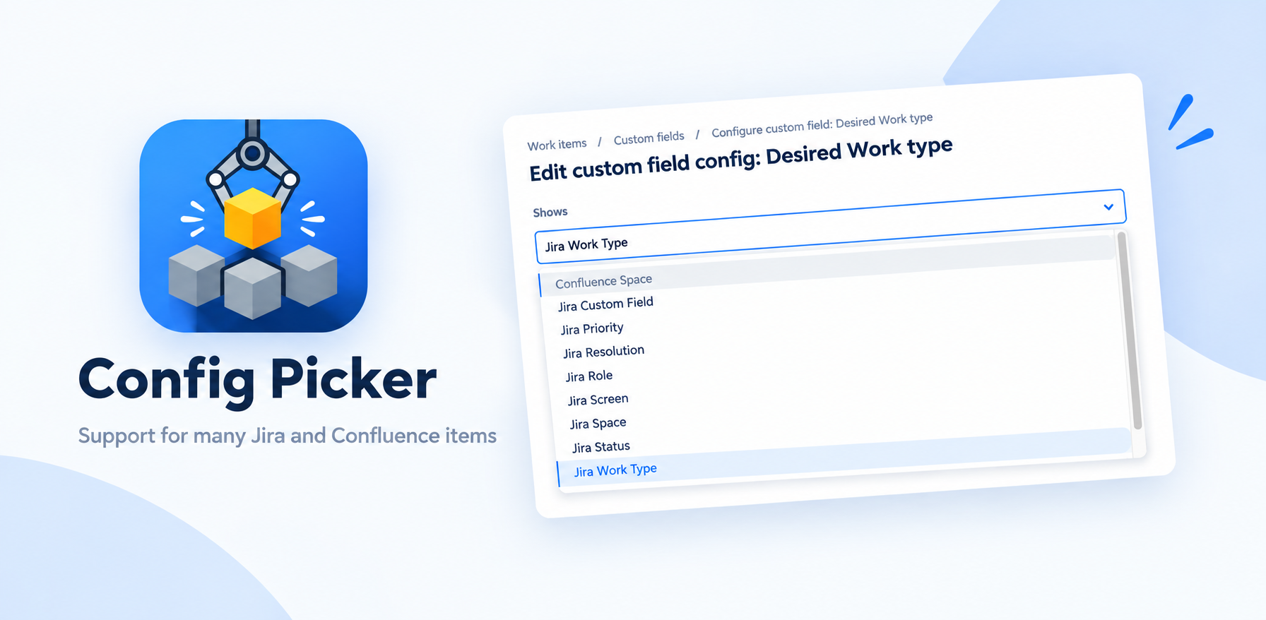 many configuration items are available for the fields of this app