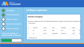 Configure a glossary