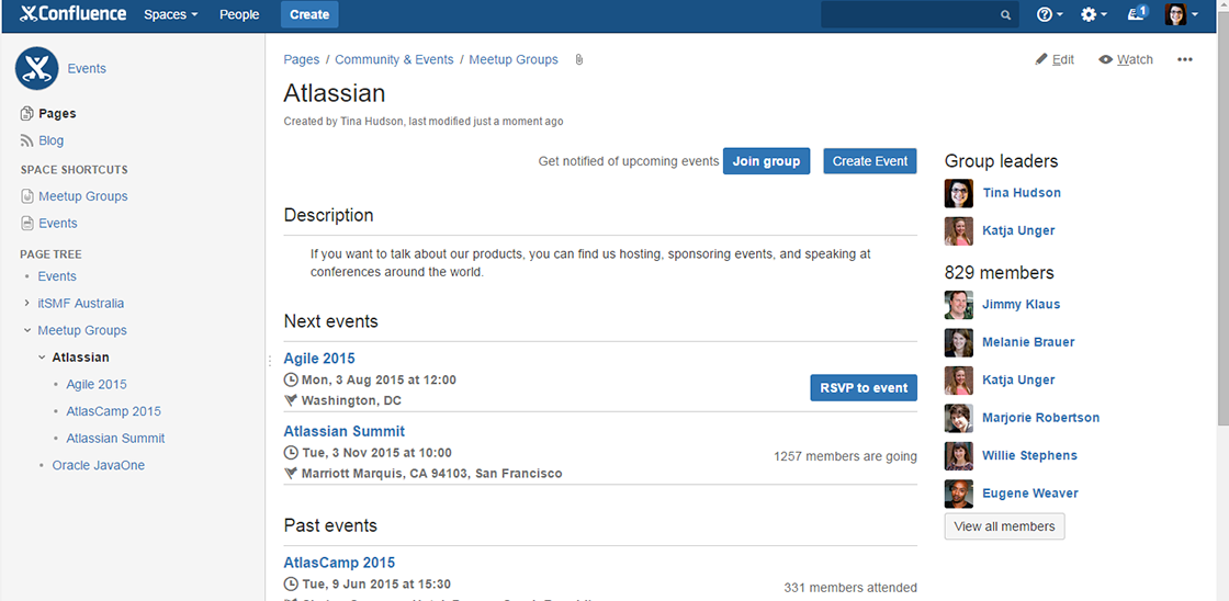 Create a meetup group