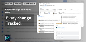 Track who changed what and when with searchable audit logs, issue-level history, and before-and-after details for every checklist update.