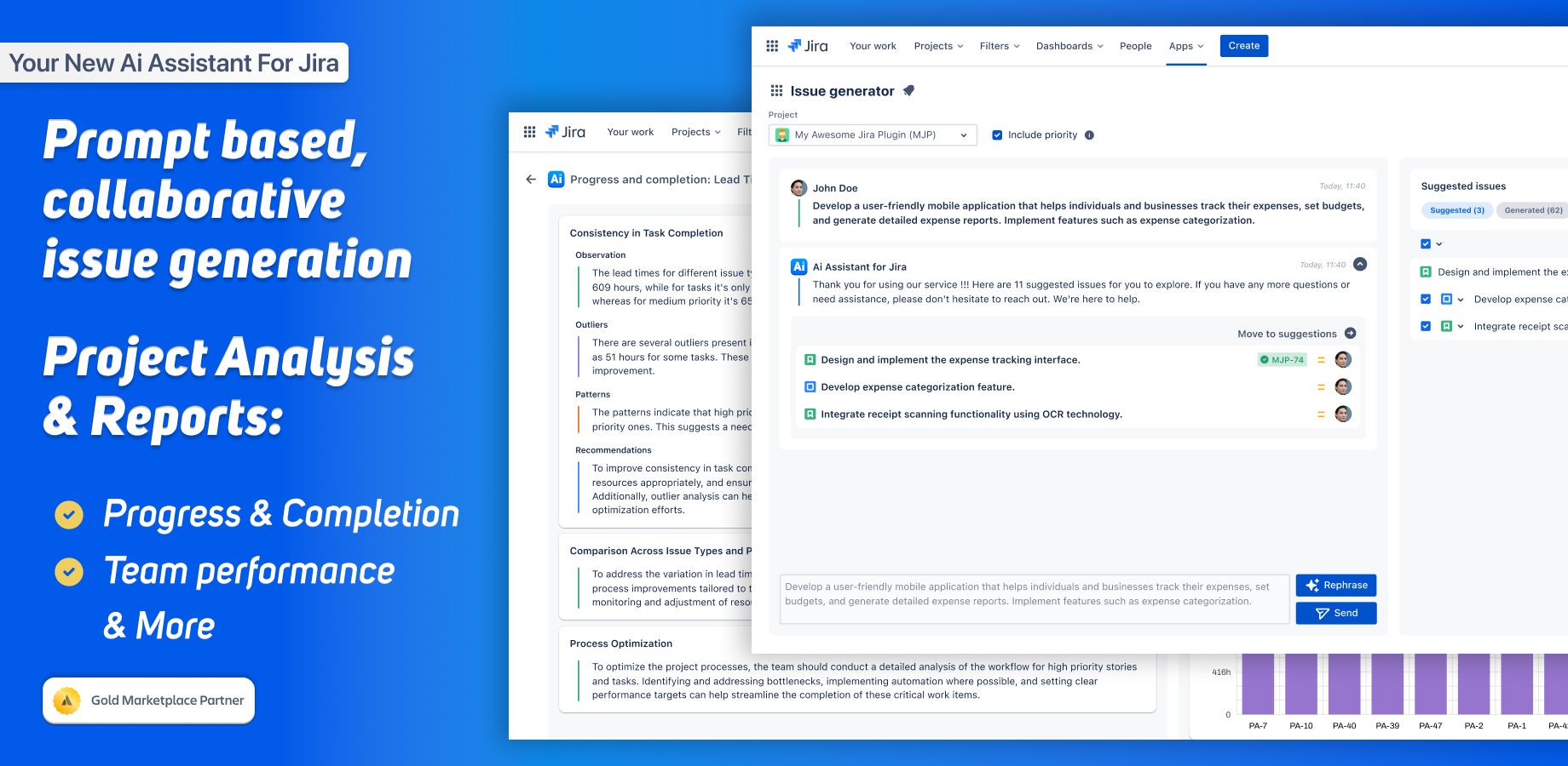 Enhance efficiency, collaboration, and project success with our plugin's effortless AI assistance.