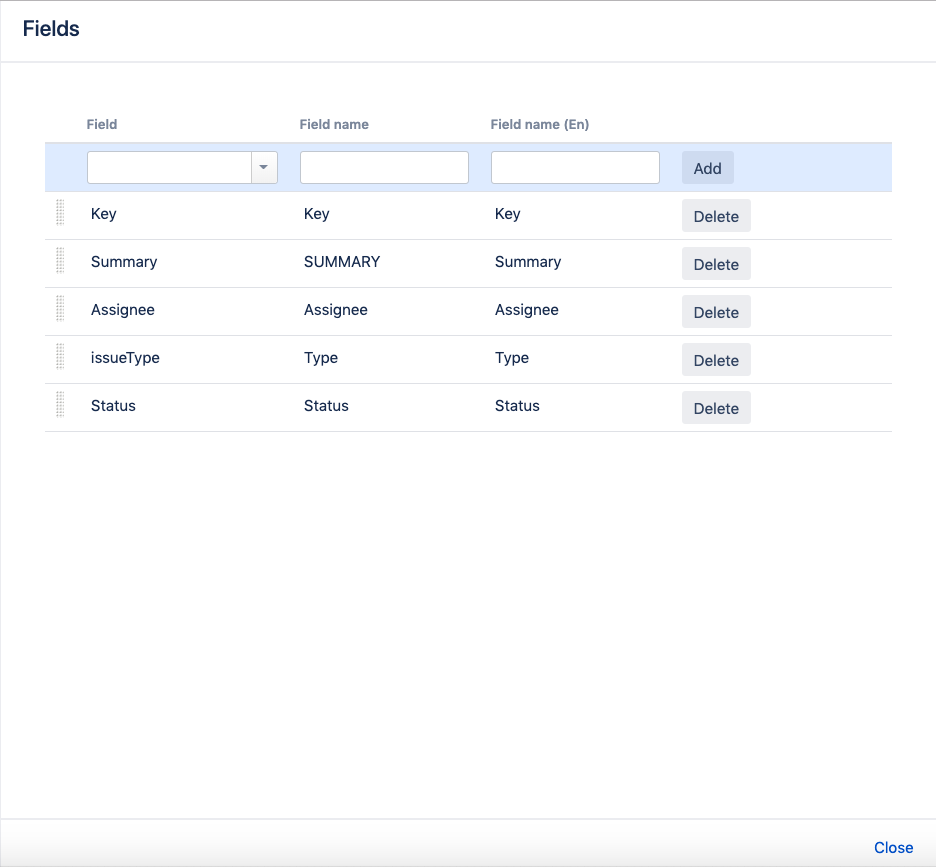 Add, move and rename columns