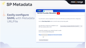 Configuring SAML became easy. Import SP metadata in IDP in just 1-Click!