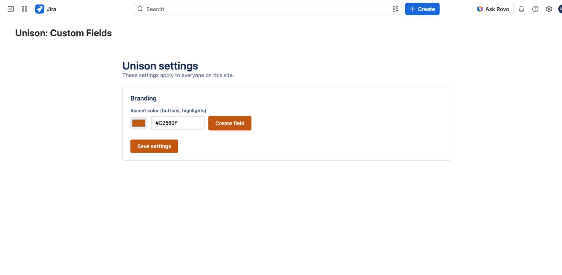 Site wide settings with the accent colour control shared across the HelzBrand app family