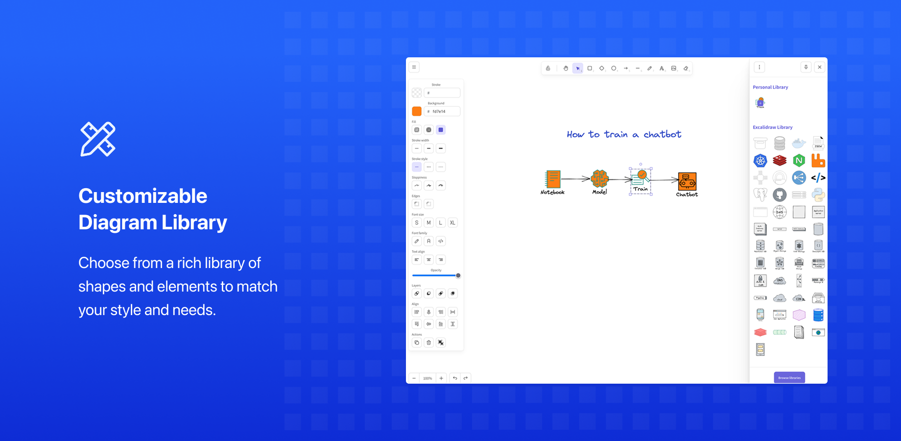 Included library for commonly used diagrams