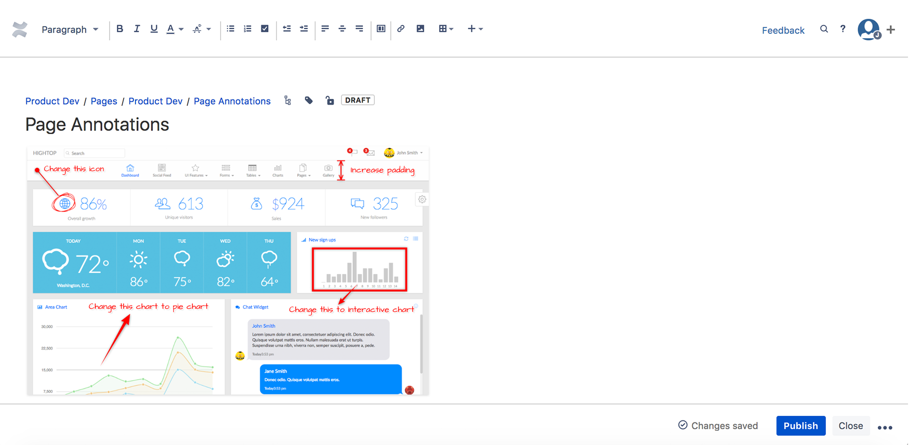 Embed annotated image in wiki