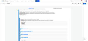 Workflow documentation in Confluence