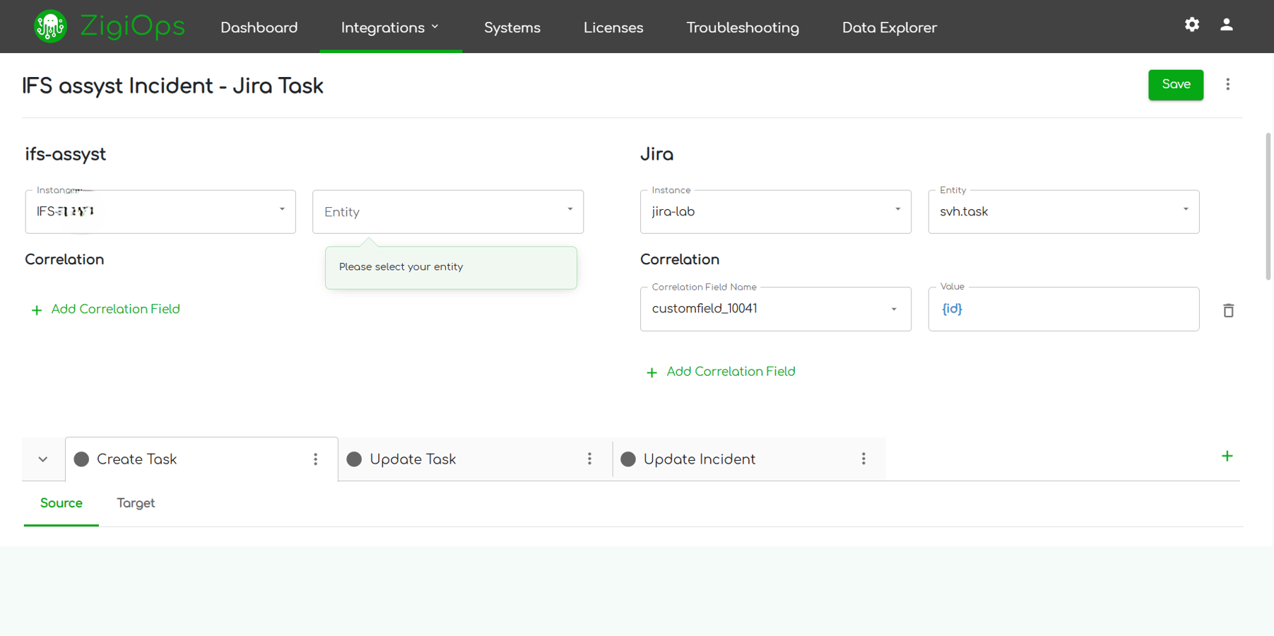 IFS Assyst Jira integration template