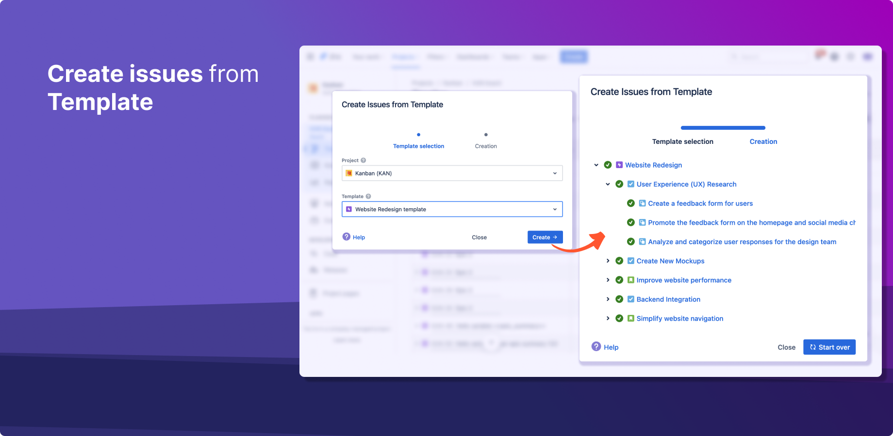 Create Jira issue templates. Create Jira tickets from Templates