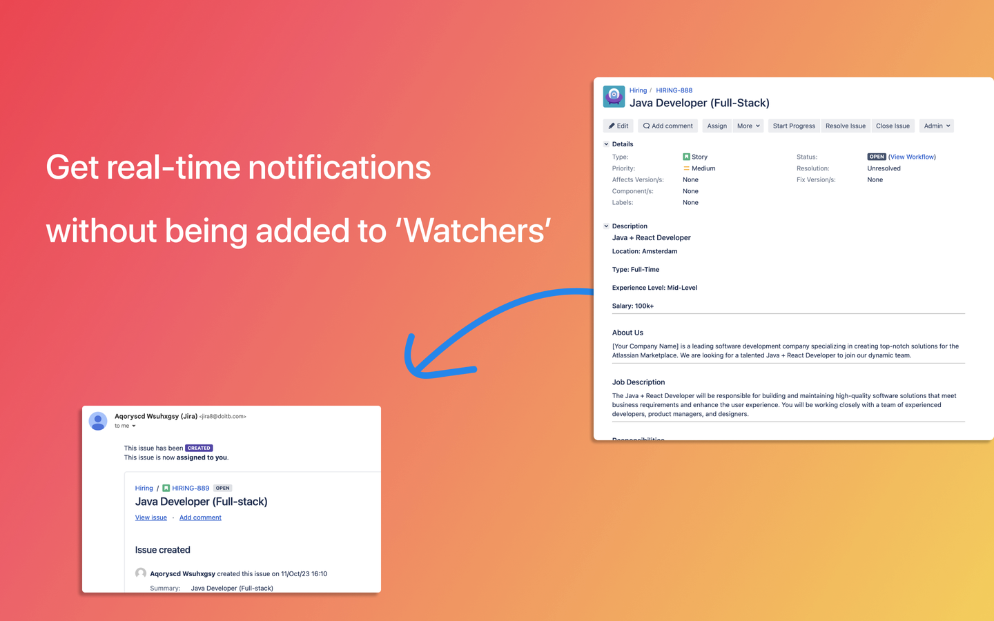 Get real-time notifications for Jira updates