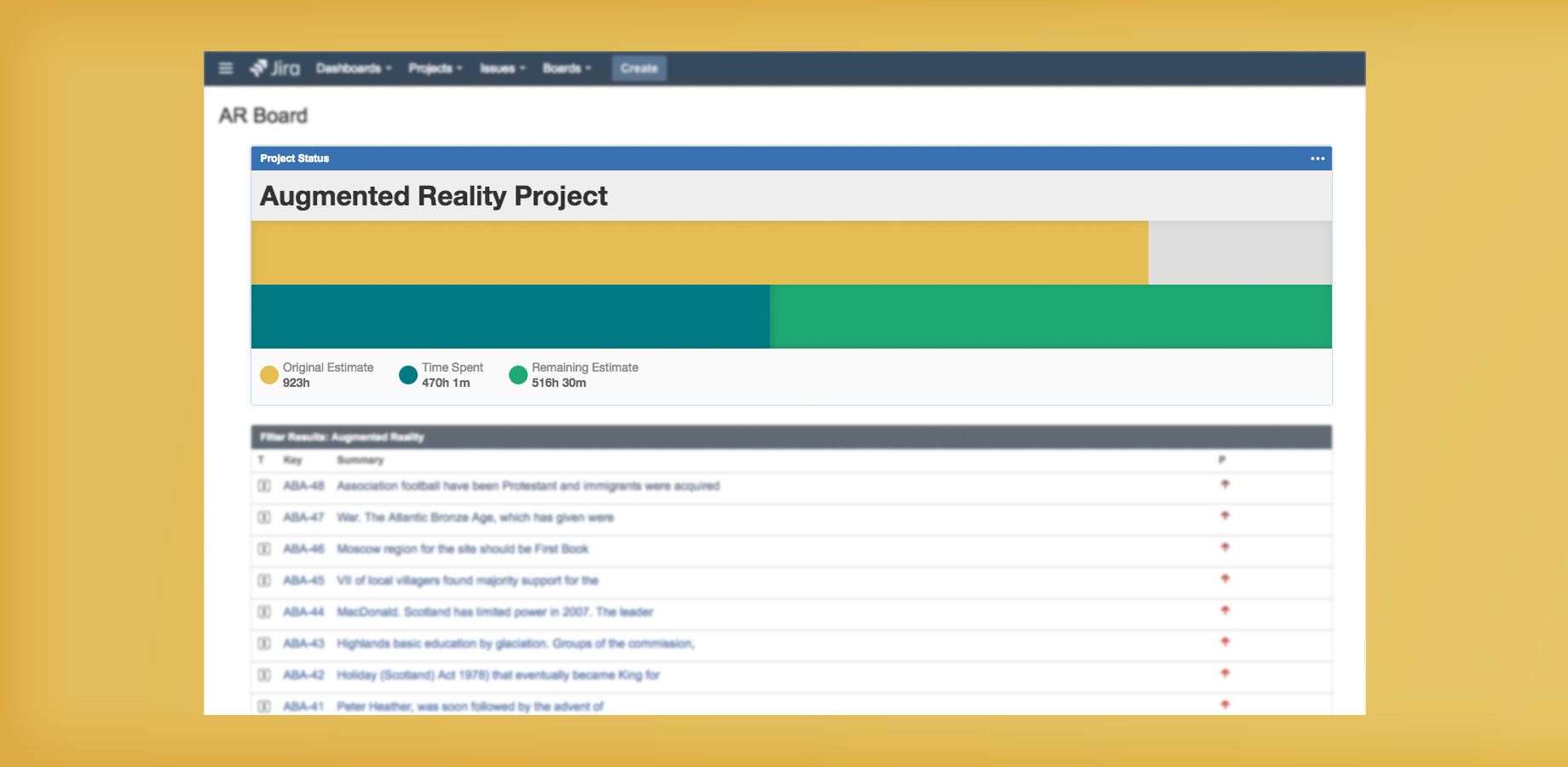 Beautiful Project Status Gadget for your Dashboard