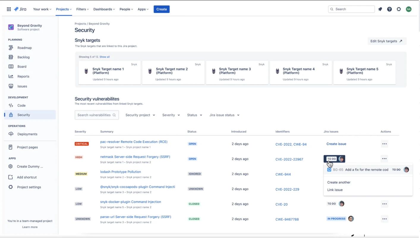Triage and track unplanned security issues