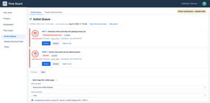 Bulk-triage only the visible, permission-checked issue versions; changed or hidden items are rejected for individual review.