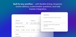 Tailor-Made Automation: Customize your automations in any language with Teamline, featuring versatile scheduling, reminders, and a host of personalization options.