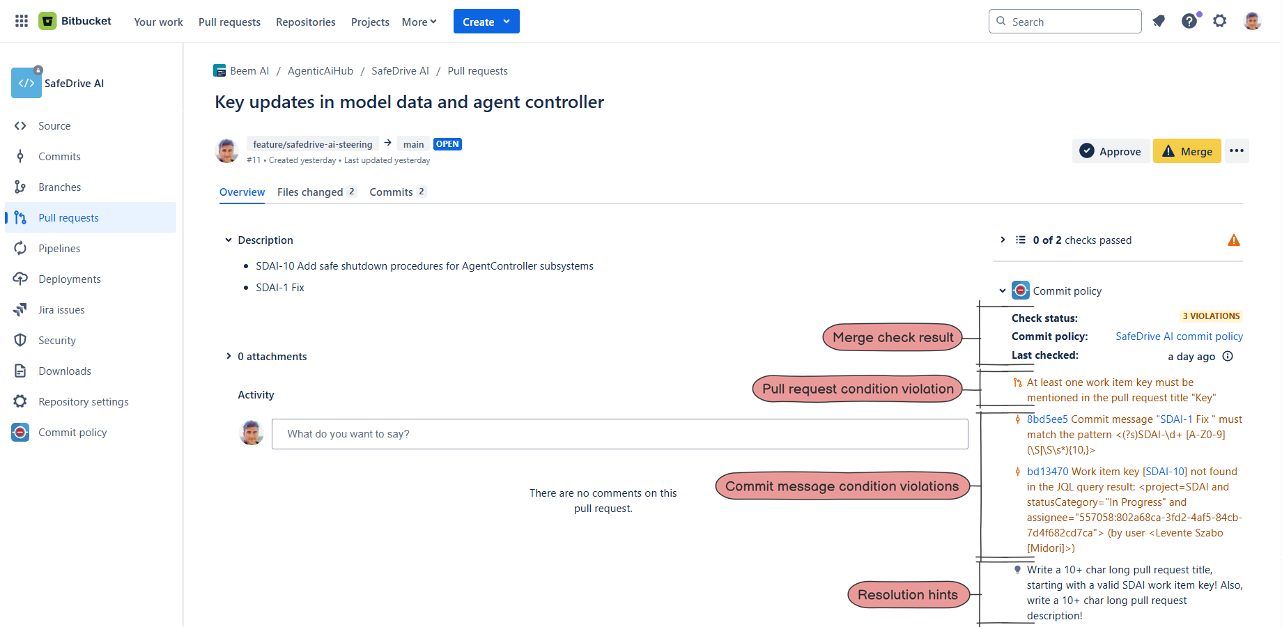 Working in regulated industries like medical, transport or defense? Or want high-quality source code and efficient dev workflows? Better Commit Policy is the #1 Bitbucket app to integrate Bitbucket workflows with Jira.