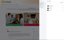 Save users as your contacts and view all your contacts in the Linchpin Sidebar.