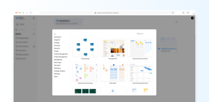 Kickstart your whiteboard with a vast library of ready-to-use templates for planning, strategy, and design