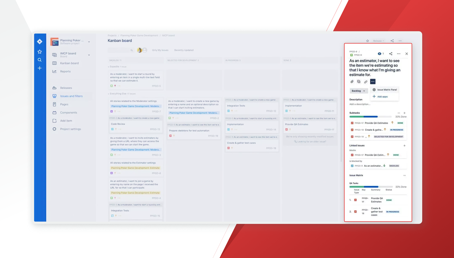 Get greater visibility into additional information and fields about each sub-task, linked issue, or Issues in Epics without opening it individually and save hours of pointless clicking.
