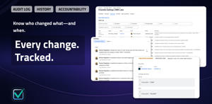 Track who changed what and when with searchable audit logs, issue-level history, and before-and-after details for every checklist update.
