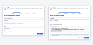 AI pages: writing style, language and length; updates manually, on every push or on a schedule.