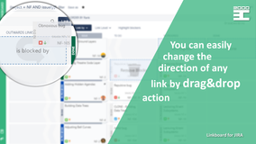You can easily change the direction of any link by drag&drop action