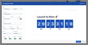Roll style countdown