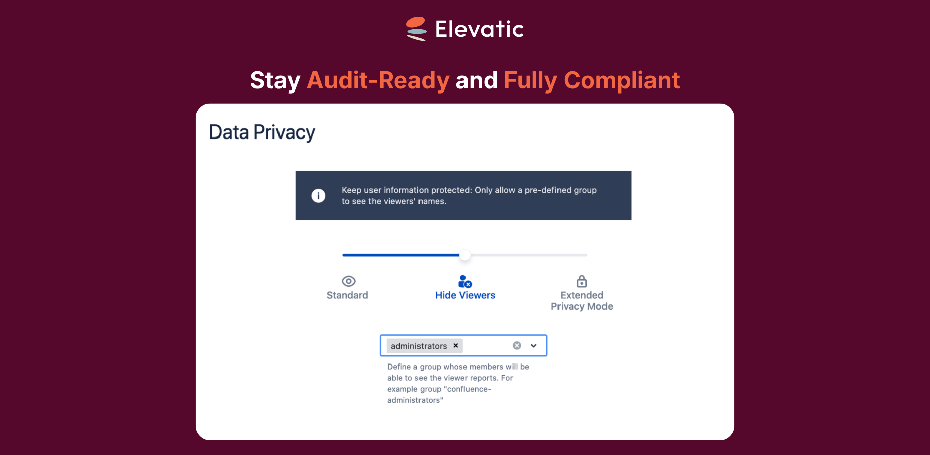 Use the various data privacy modes to comply with legal requirements like GDPR/DSGVO, nFADP, CCPA, and other data protection regulations. Better safe and compliant than sorry!