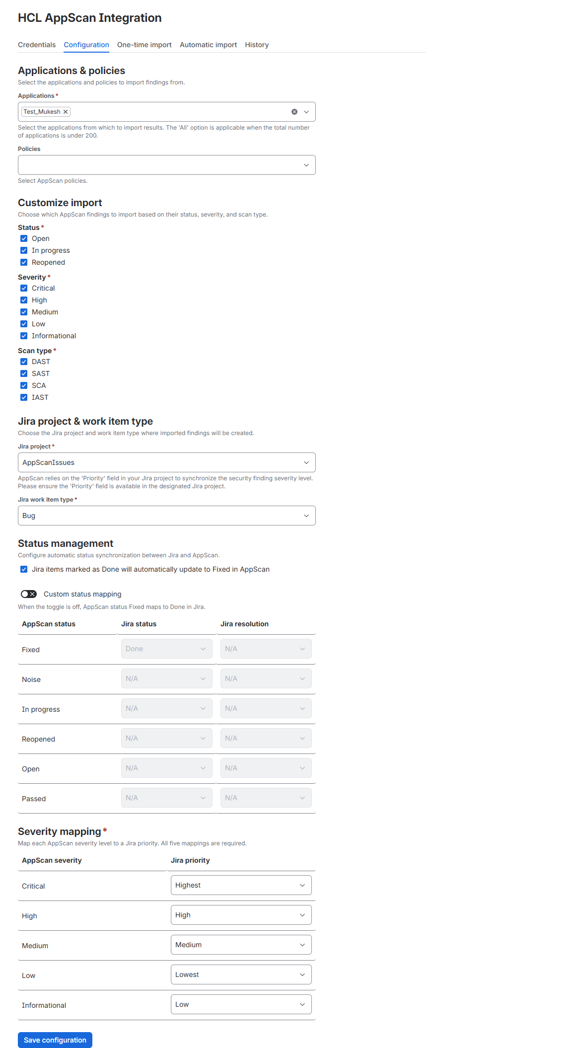 This helps you to configure import jobs.