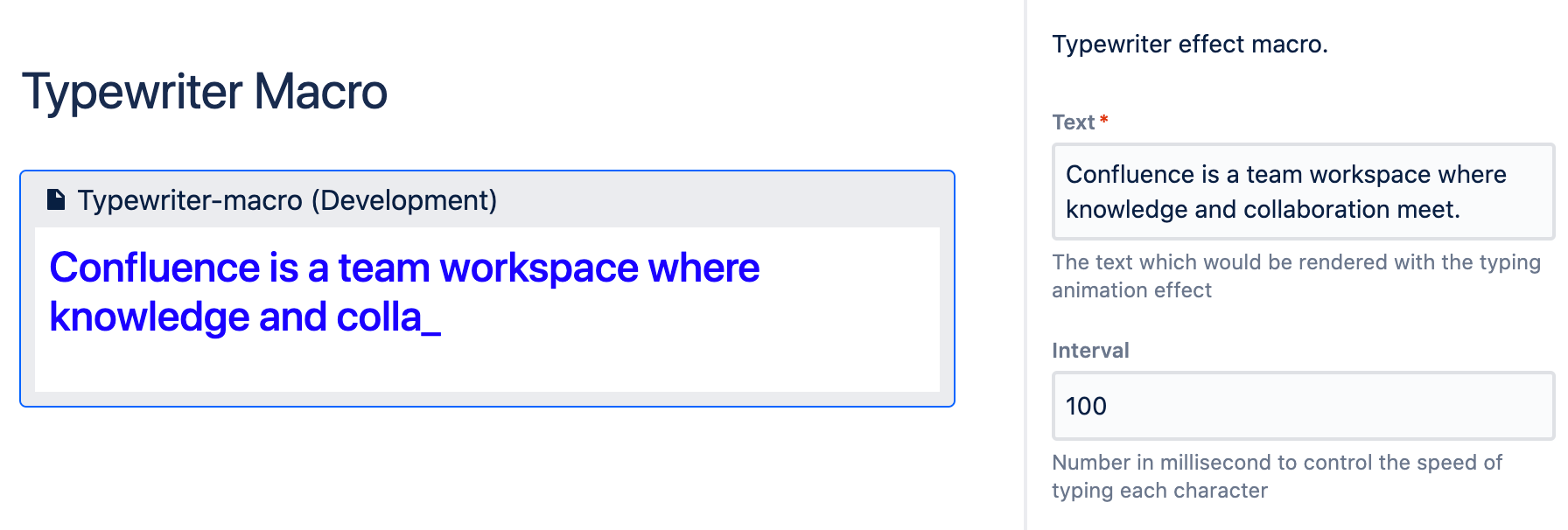 Configure parameter