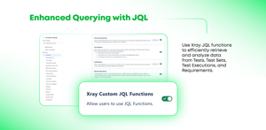 Use Xray JQL functions to efficiently retrieve and analyze data from Tests, Test Sets, Test Executions and Requirements. Admins can change permissions.