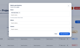 Manage each Matrix with individual access and edit permissions